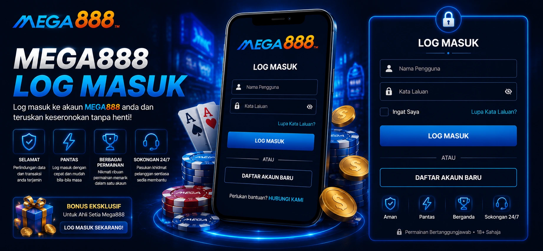 Panduan Mega888 login Malaysia